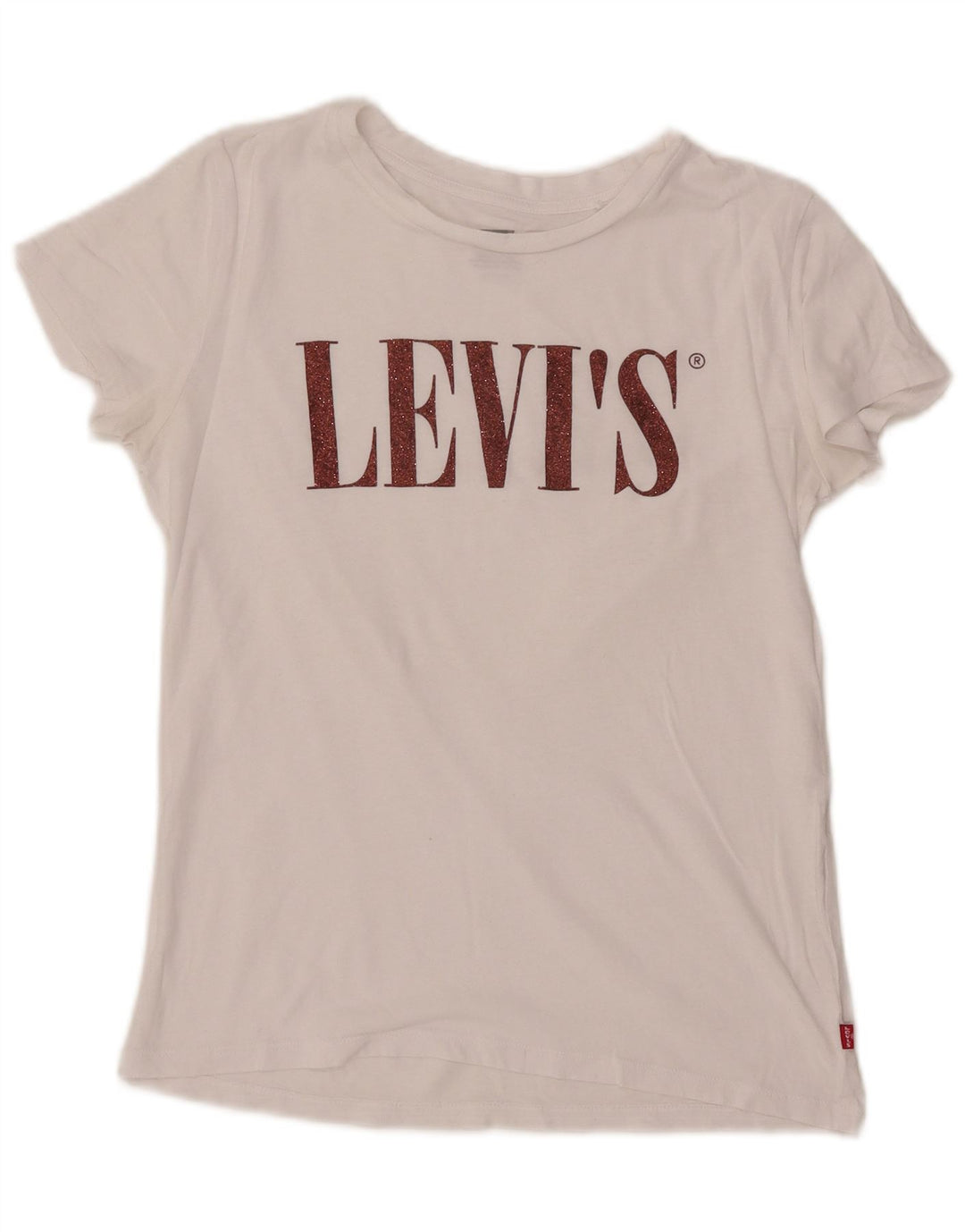 LEVI'S Camiseta gráfica para mujer Top UK 10 Small White