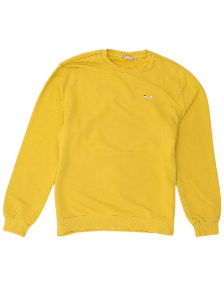 Fila Hombre Sudadera Jumper Medium Amarillo Algodón