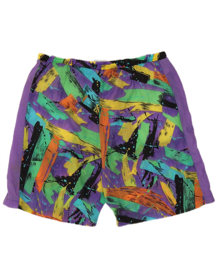 Vintage Mens Swim Shorts 2XL Multicolor Tie Dye Nylon