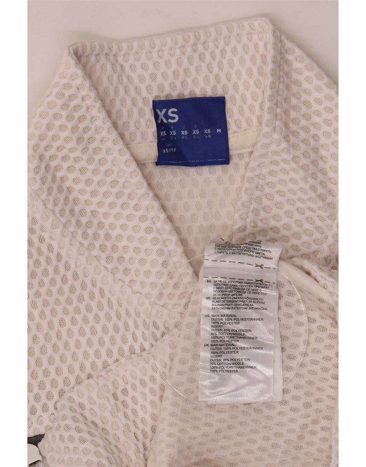 Reebok Chaqueta de chándal para mujer UK 4/6 XS Blanco Colorblock Poliéster