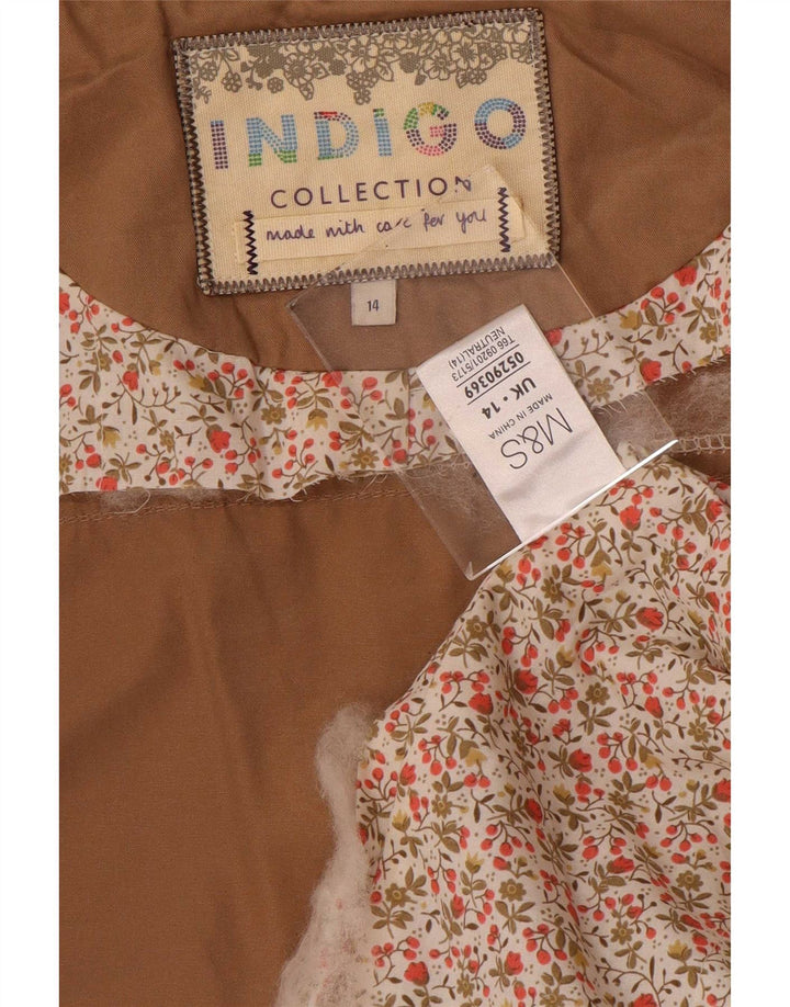Marks & Spencer Chaqueta utilitaria con capucha Indigo para mujer, talla 44, color beige