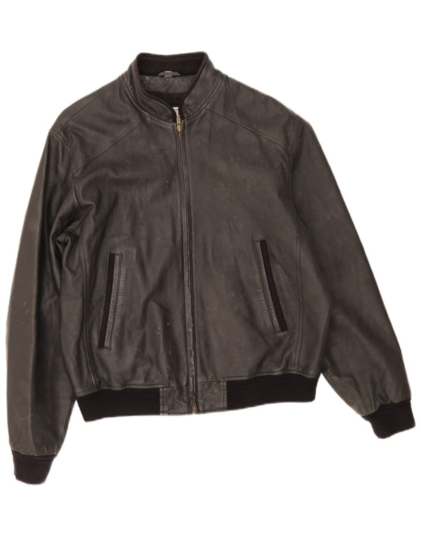 Lavorazione Artigiana Chaqueta de cuero para hombre IT 50 Large Black