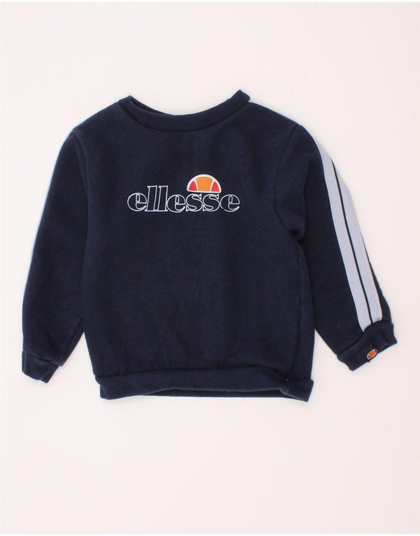 Ellesse Sudadera tipo jersey para bebé niño 18-24 meses Azul marino Colorblock
