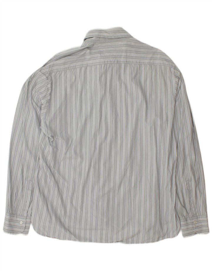 TOMMY HILFIGER Camisa Hombre XL Algodón Rayas Gris