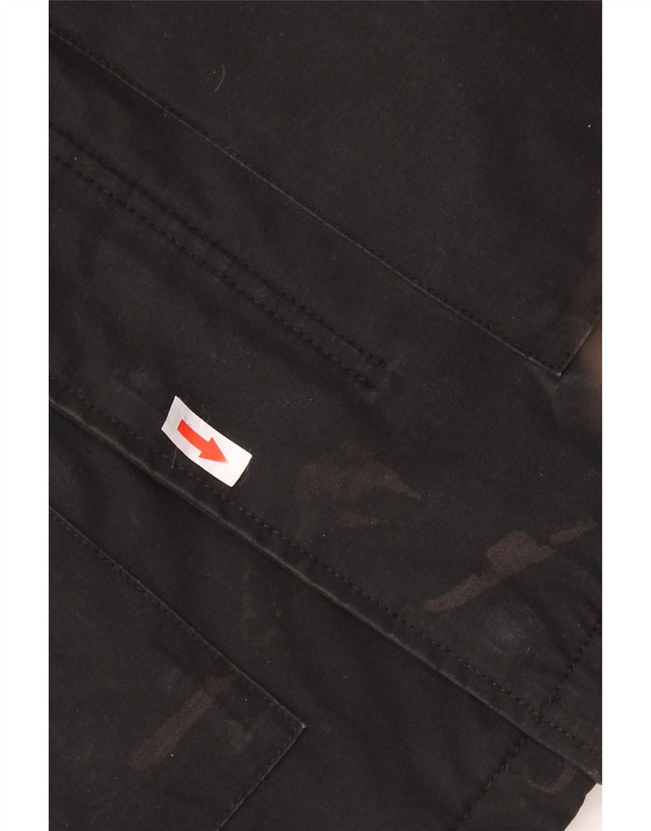 Levi's Chaqueta cortavientos con capucha para hombre UK 38 Mediana Poliéster negro