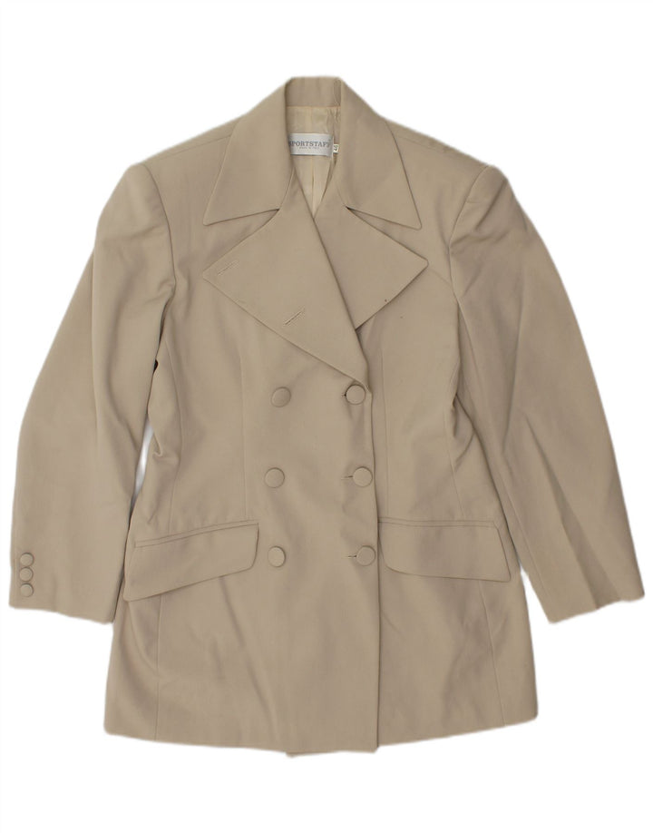 Sport Staff Chaqueta tipo blazer con doble botonadura para mujer IT 46 Large Beige
