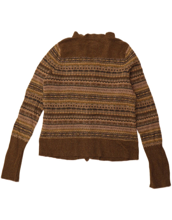 Eddie Bauer Suéter tipo cárdigan pequeño para mujer Reino Unido 40 Lana de cordero verde grande