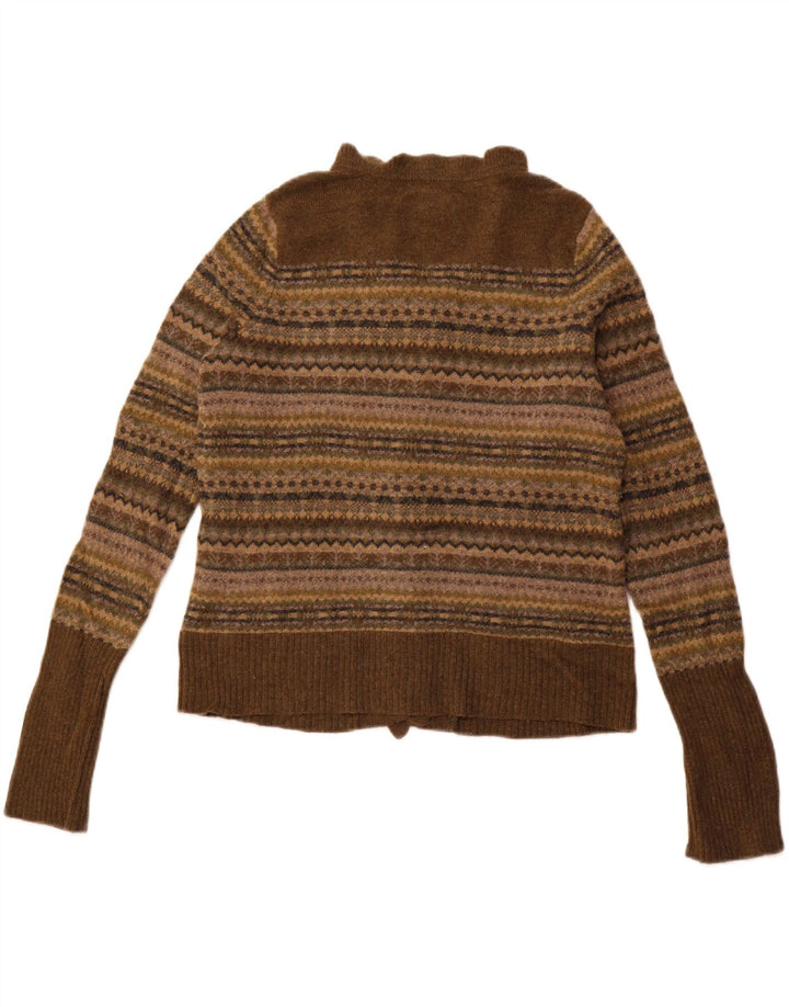 Eddie Bauer Suéter tipo cárdigan pequeño para mujer Reino Unido 40 Lana de cordero verde grande