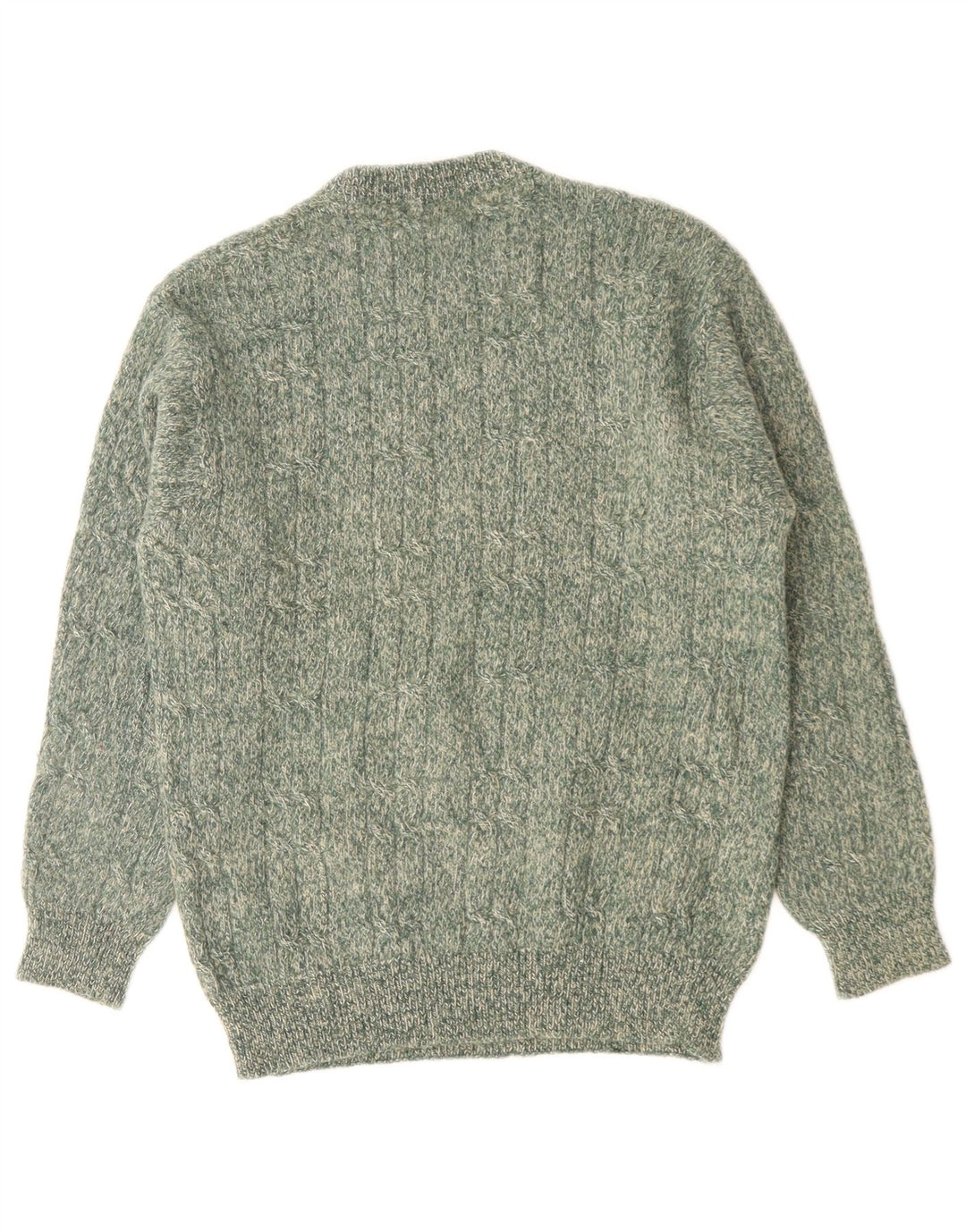 Stefanel Jersey De Cuello Redondo Para Hombre Jersey Pequeño Verde Moteado