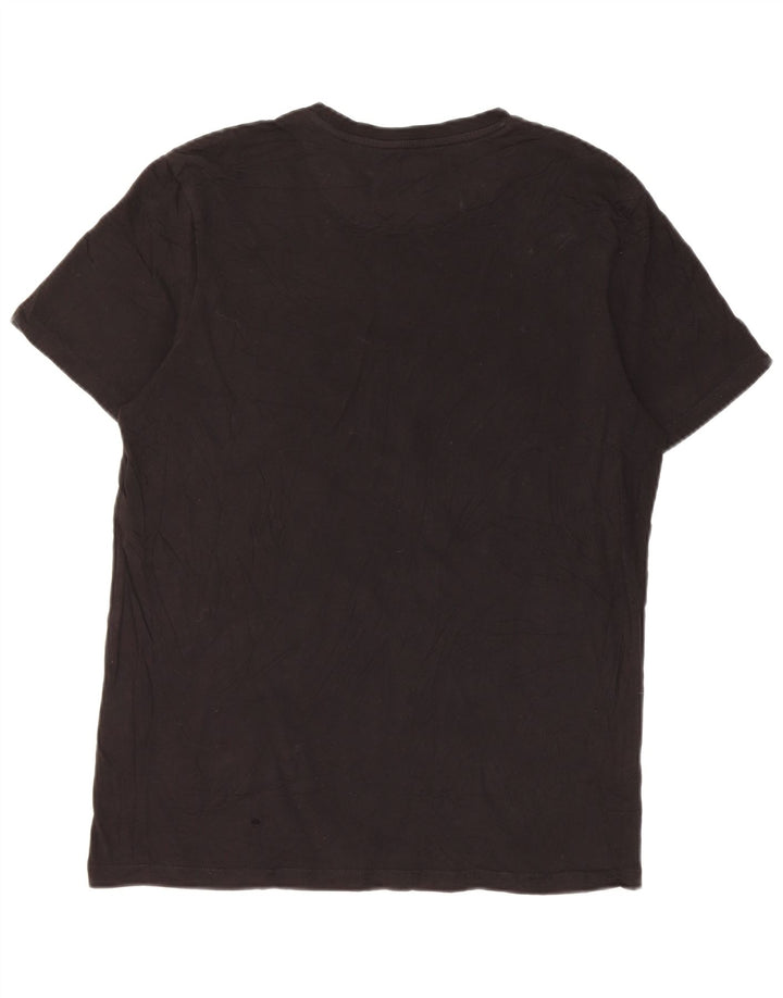 Lyle & Scott Camiseta para hombre Top Medium Black Cotton