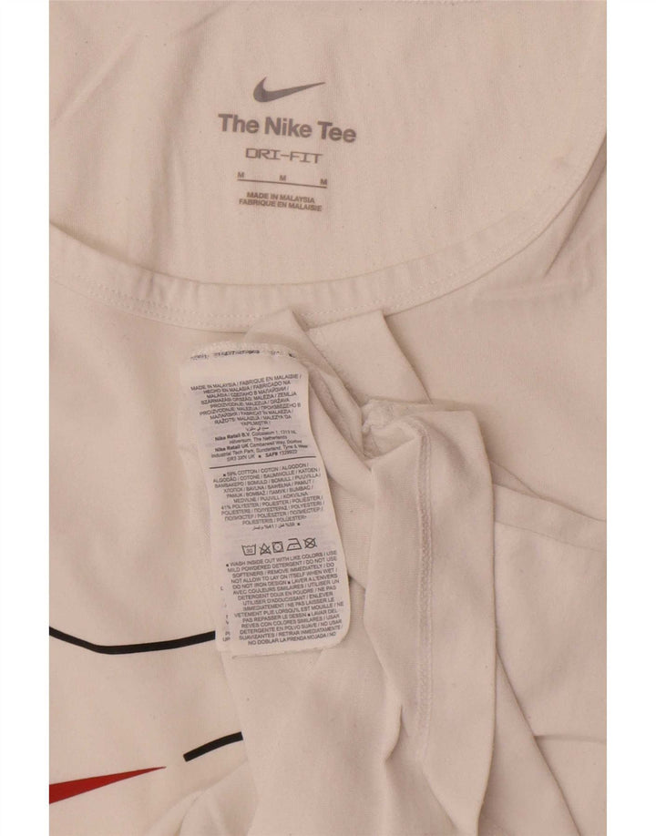 Nike Camiseta sin mangas Dri Fit Graphic para hombre Algodón blanco mediano