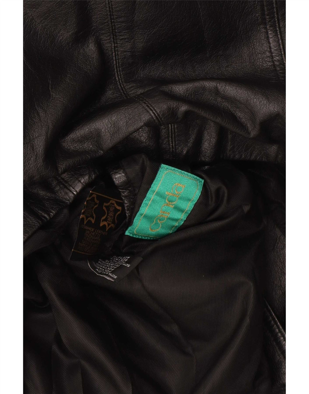 Canda Abrigo de cuero extragrande para hombre UK 40 XL Negro