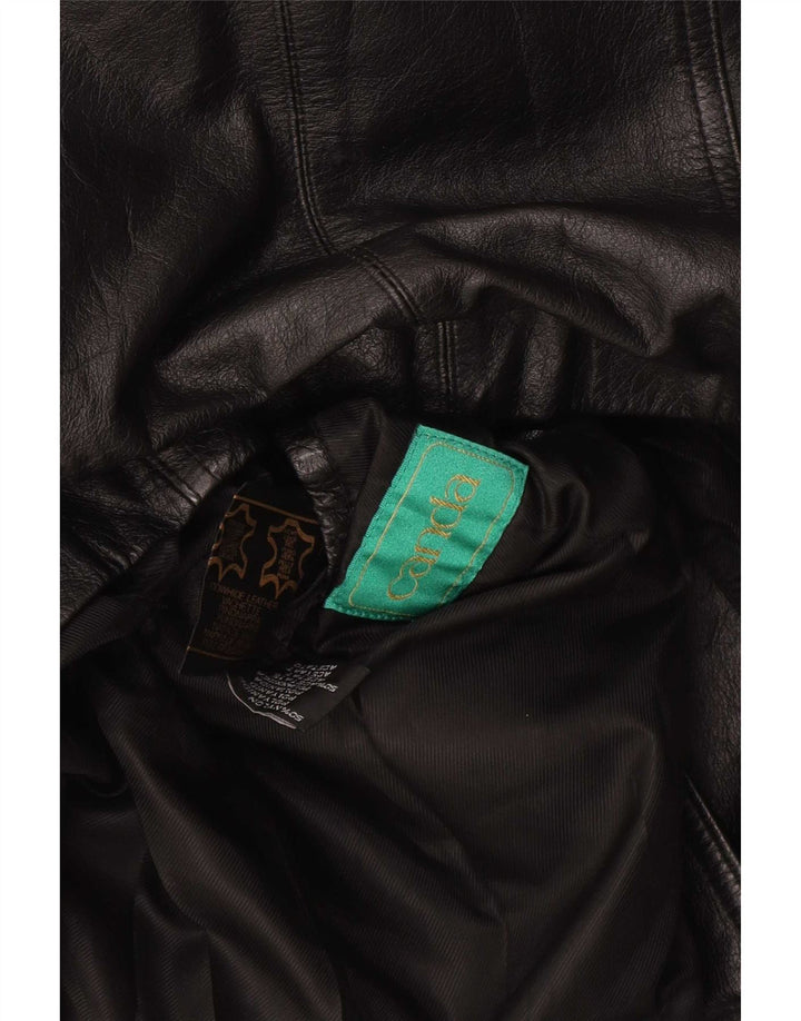 Canda Abrigo de cuero extragrande para hombre UK 40 XL Negro