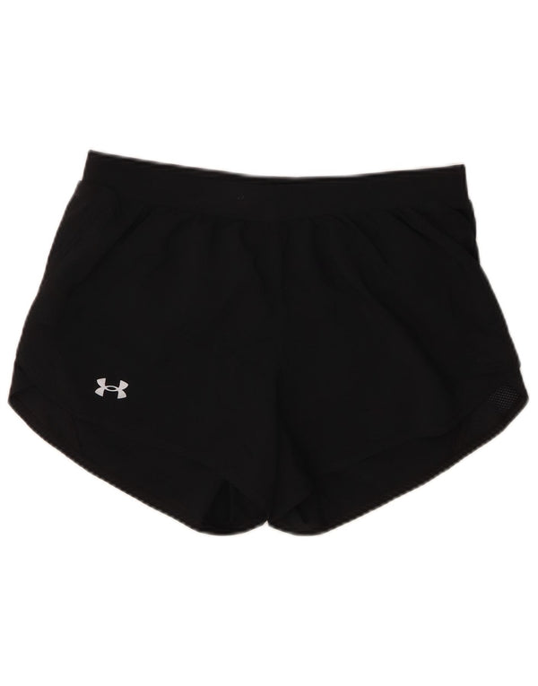Under Armour Pantalones cortos deportivos holgados para mujer UK 44 Poliéster negro mediano