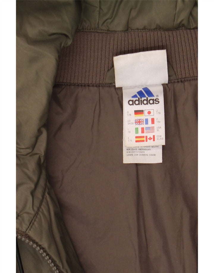 Adidas Chaqueta cortavientos con capucha para niño 15-16 años Caqui Poliamida
