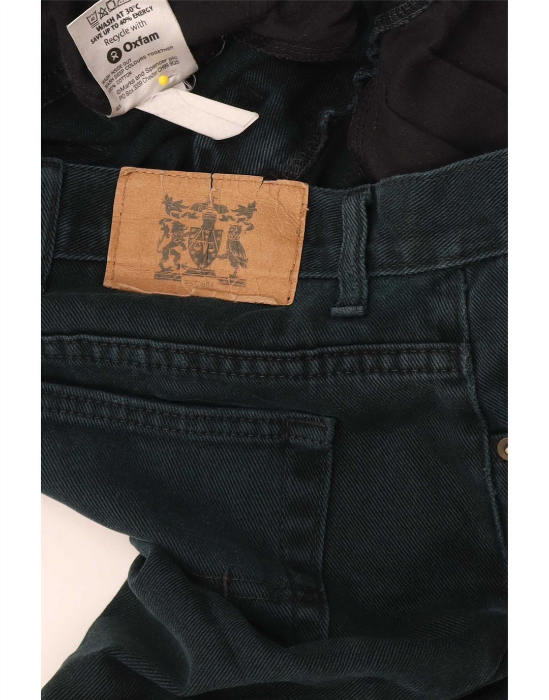 Marks & Spencer Jeans rectos para hombre W38 L29 Algodón negro