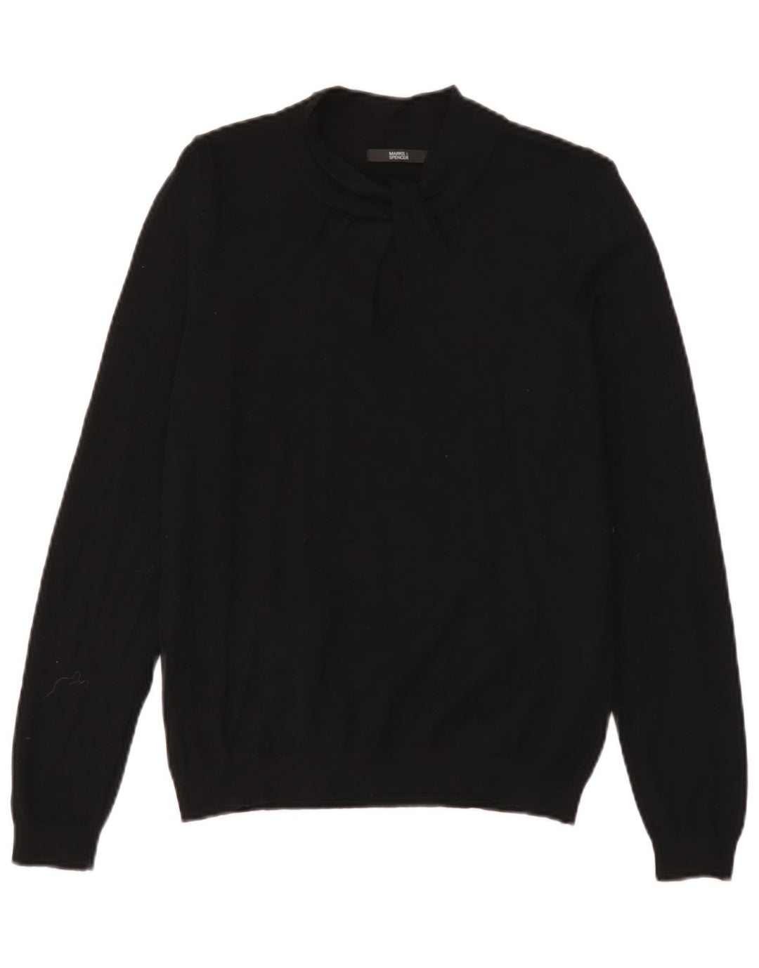 Marks & Spencer Jersey con cuello alto para mujer, talla 44, talla M, color negro