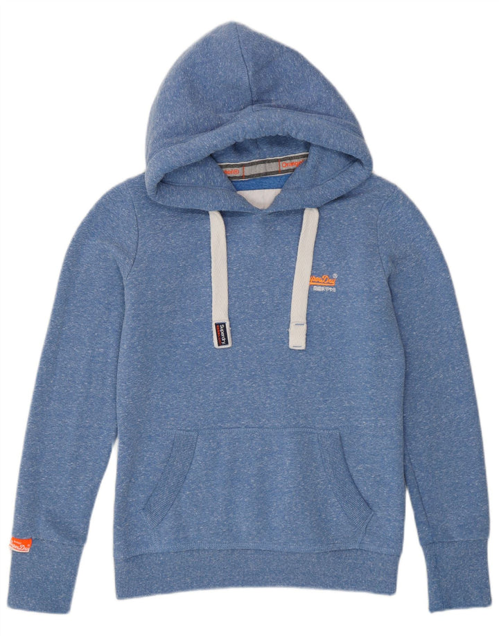 Superdry Jersey con capucha para mujer UK 8 Small Poliéster moteado azul