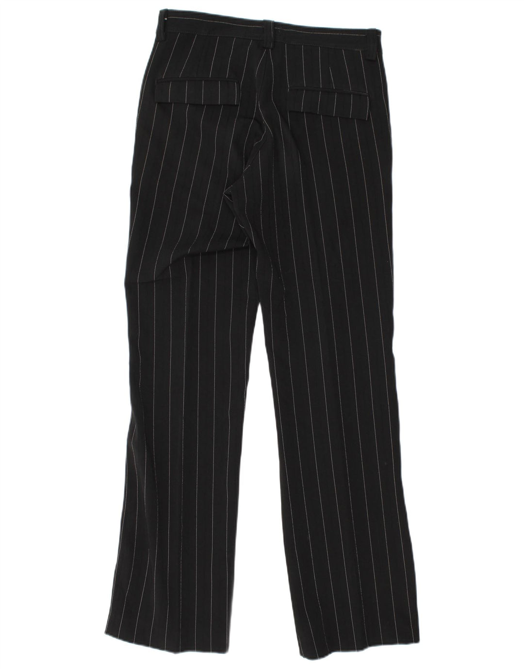 VINTAGE Pantalones chinos rectos para mujer IT 44 Medio W30 L32 Rayas negras