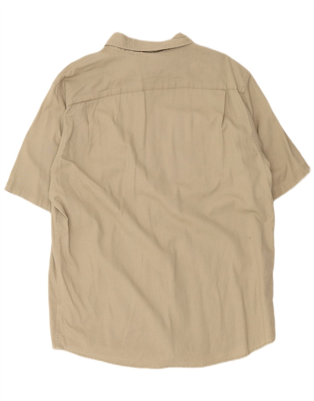 Wrangler Camisa De Manga Corta Regular Fit Para Hombre Algodón Caqui Grande