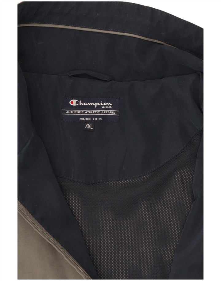 CHAMPION Mens Tracksuit Top Jacket 2XL Grey Polyester