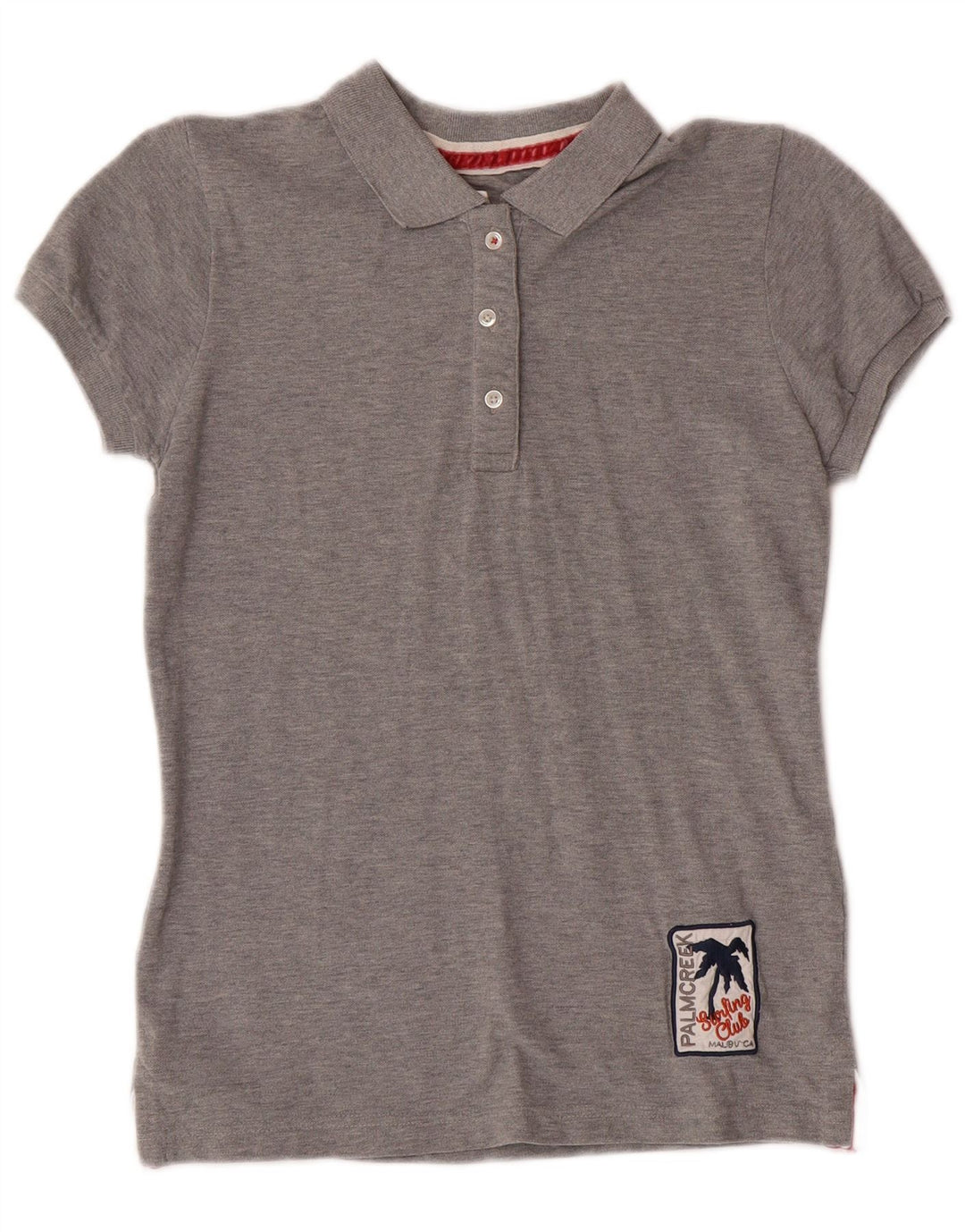 MISTRAL Womens Polo Shirt UK 12 Medium Grey Cotton