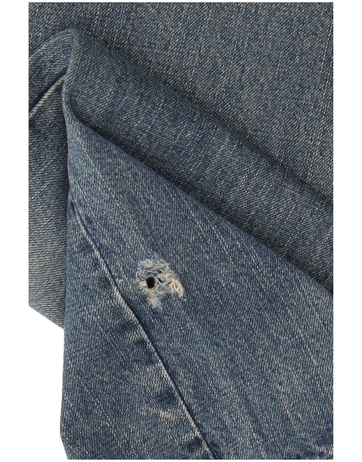 Armani Jeans rectos desgastados para hombre W34 L32 Algodón azul