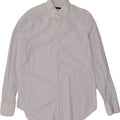 UNGARO Mens Shirt Size 41 16 Large Blue Pinstripe Cotton Vintage Ungaro and Second-Hand Ungaro from Messina Hembry 