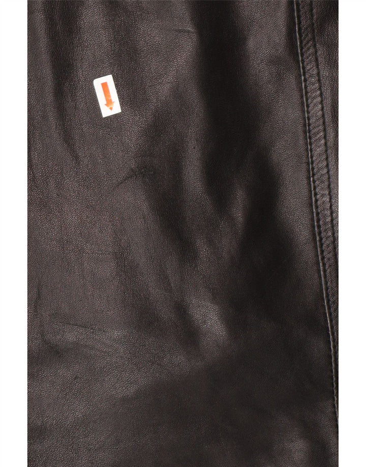 VINTAGE Mens Leather Jacket UK 40 Large Black Leather