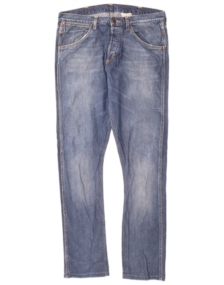 Wrangler Hombre 4 RRB Slim Jeans W34 L34 Algodón Azul