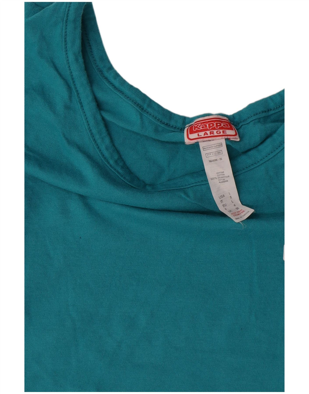 Kappa - Camiseta sin mangas para mujer, talla 40, talla grande, algodón azul