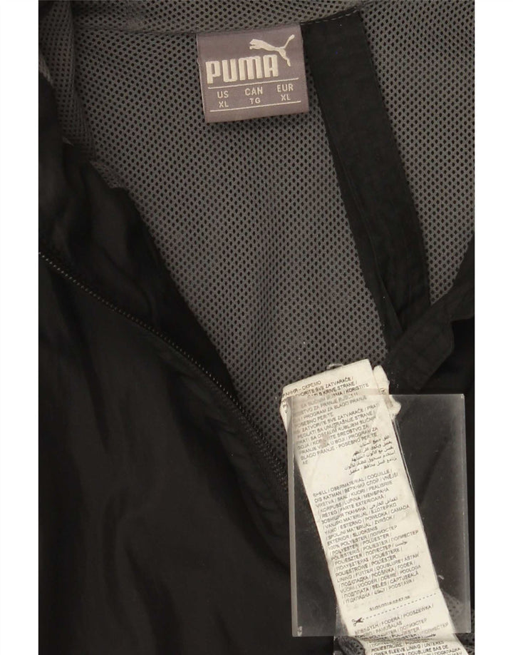 Puma Chaqueta impermeable con capucha para hombre UK 18 XL Poliéster negro
