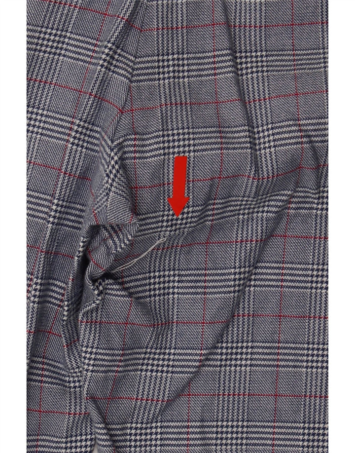 Massimo Dutti Pantalón Chino Mujer EU 38 Small W30 L26 Pata De Gallo Azul