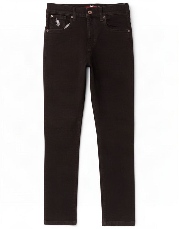 U.S. Polo Assn. Boys Skinny Jeans 12-13 Years W26 L26 Black Cotton