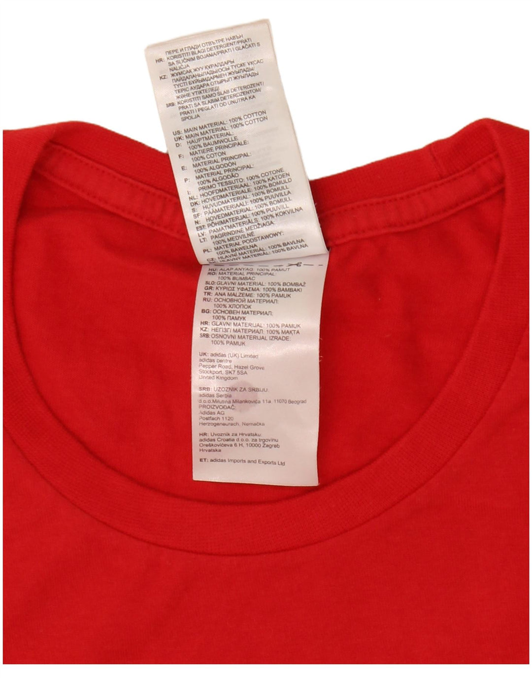 Adidas - Camiseta gráfica para hombre, color rojo medio