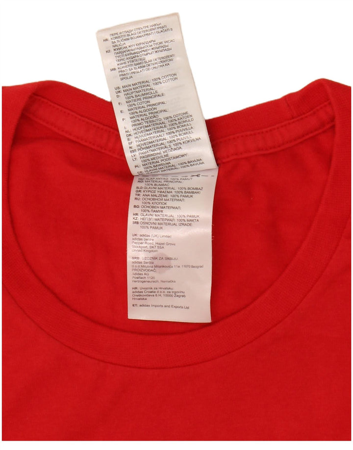 Adidas - Camiseta gráfica para hombre, color rojo medio