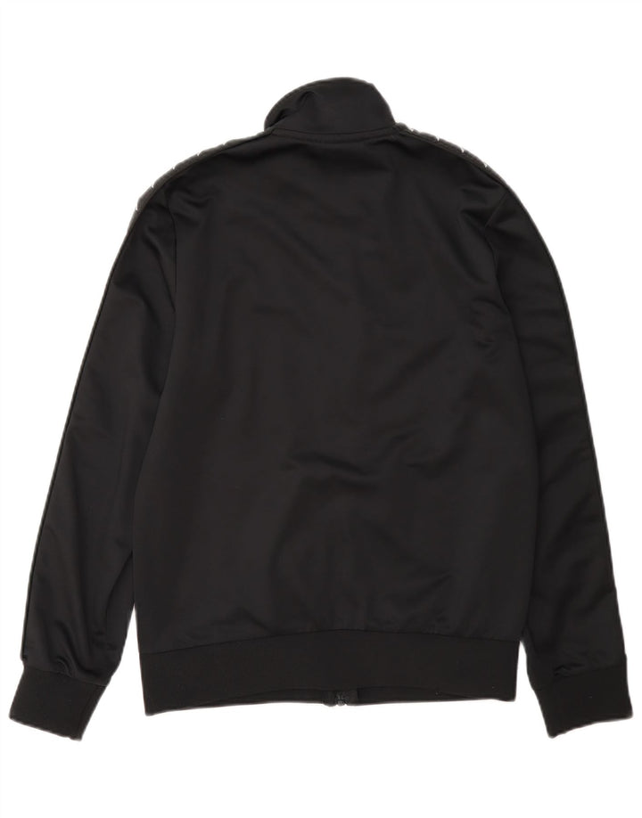Kappa Boys Graphic Chándal Top Chaqueta 13-14 Años Negro Poliéster