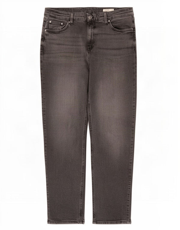 Marks & Spencer Vaqueros Boyfriend Slim para Mujer UK 46 Large W34 L29 Negro