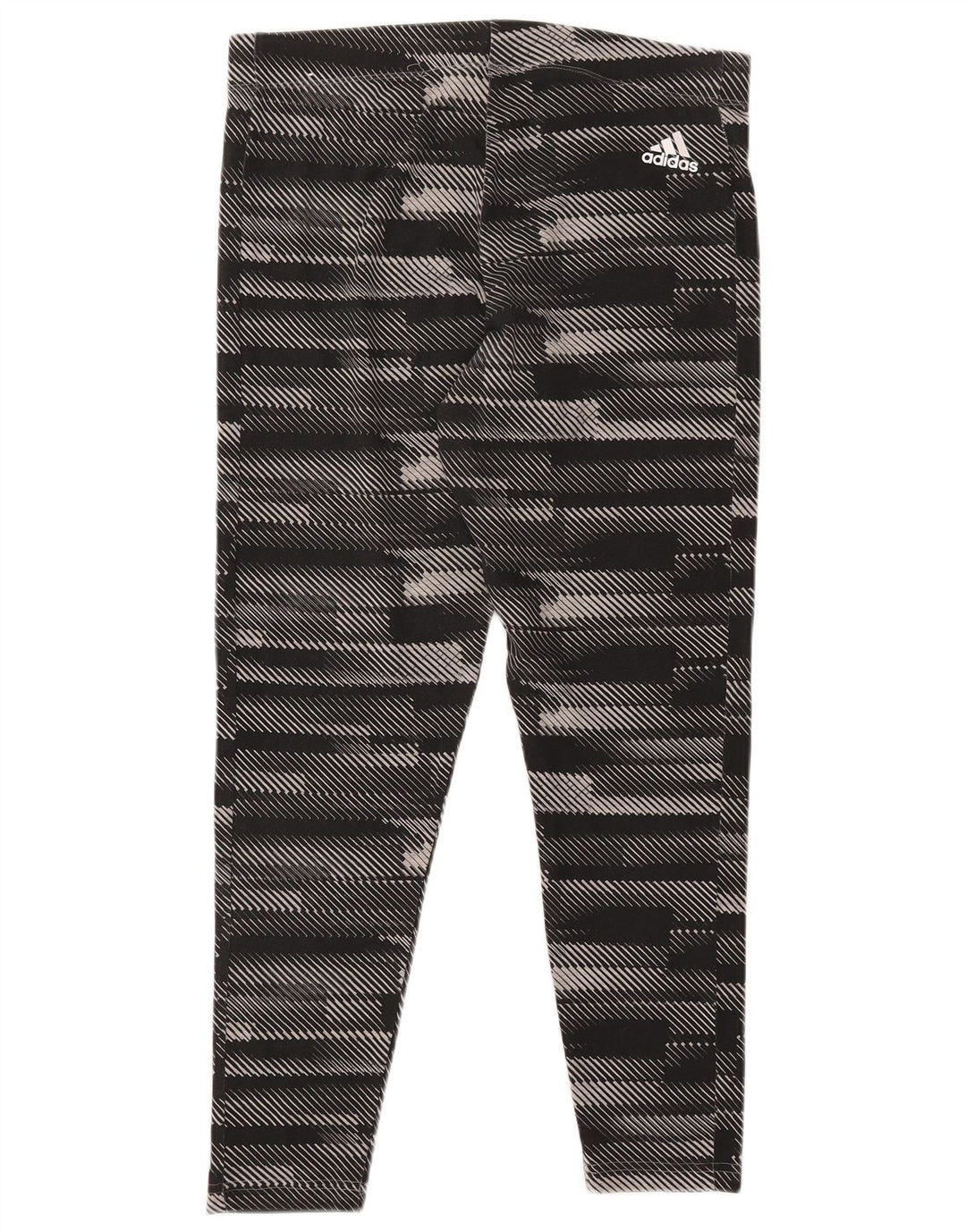 ADIDAS Leggings gráficos para mujer UK 16/18 Grande Negro Algodón a rayas