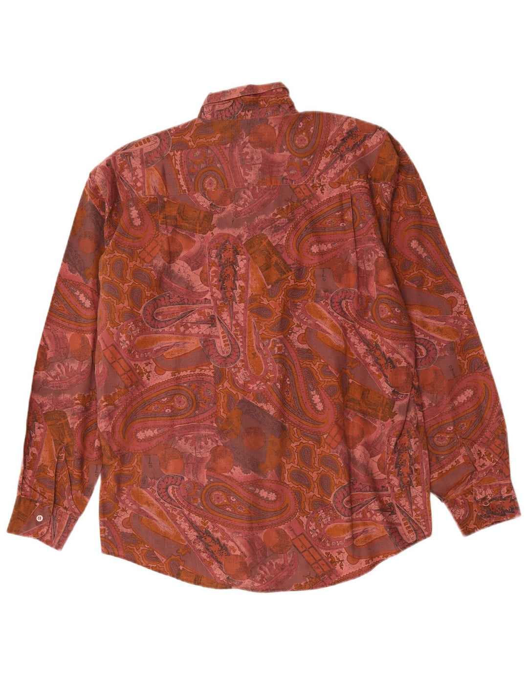 Camisa vintage para hombre grande rosa Paisley