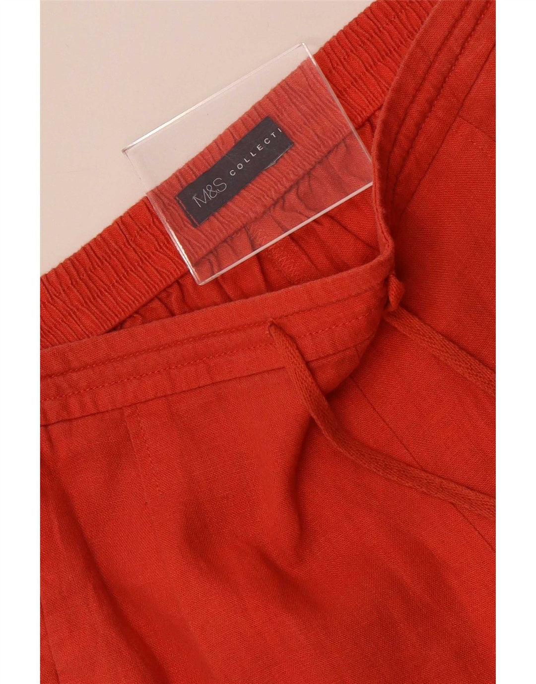 Marks & Spencer Pantalones Cortos Casuales para Mujer W28 Medio Rojo