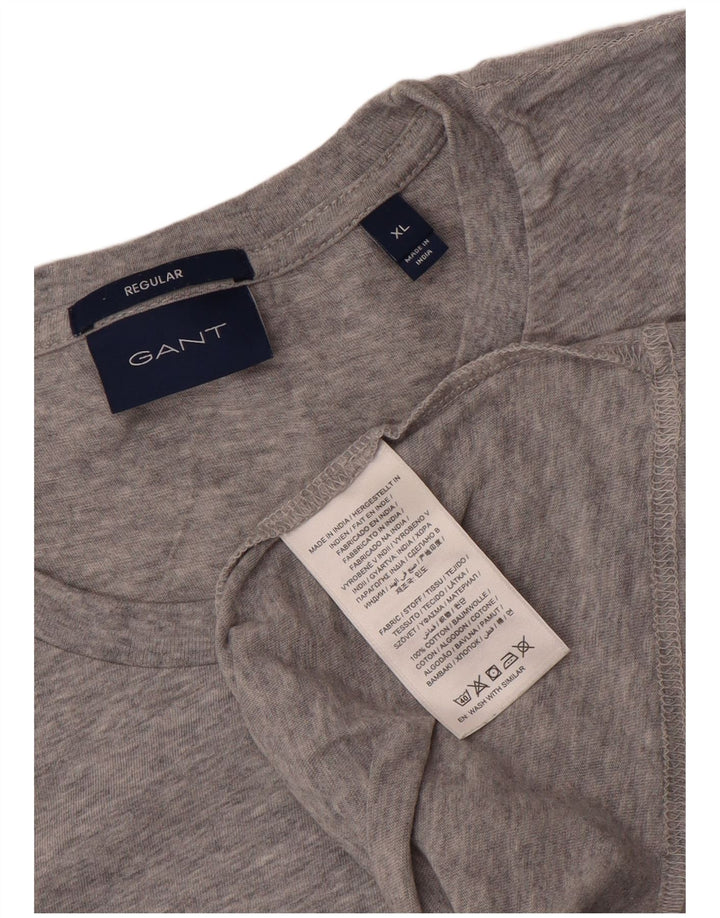 GANT Camiseta Regular Fit para Hombre Top XL Gris Algodón