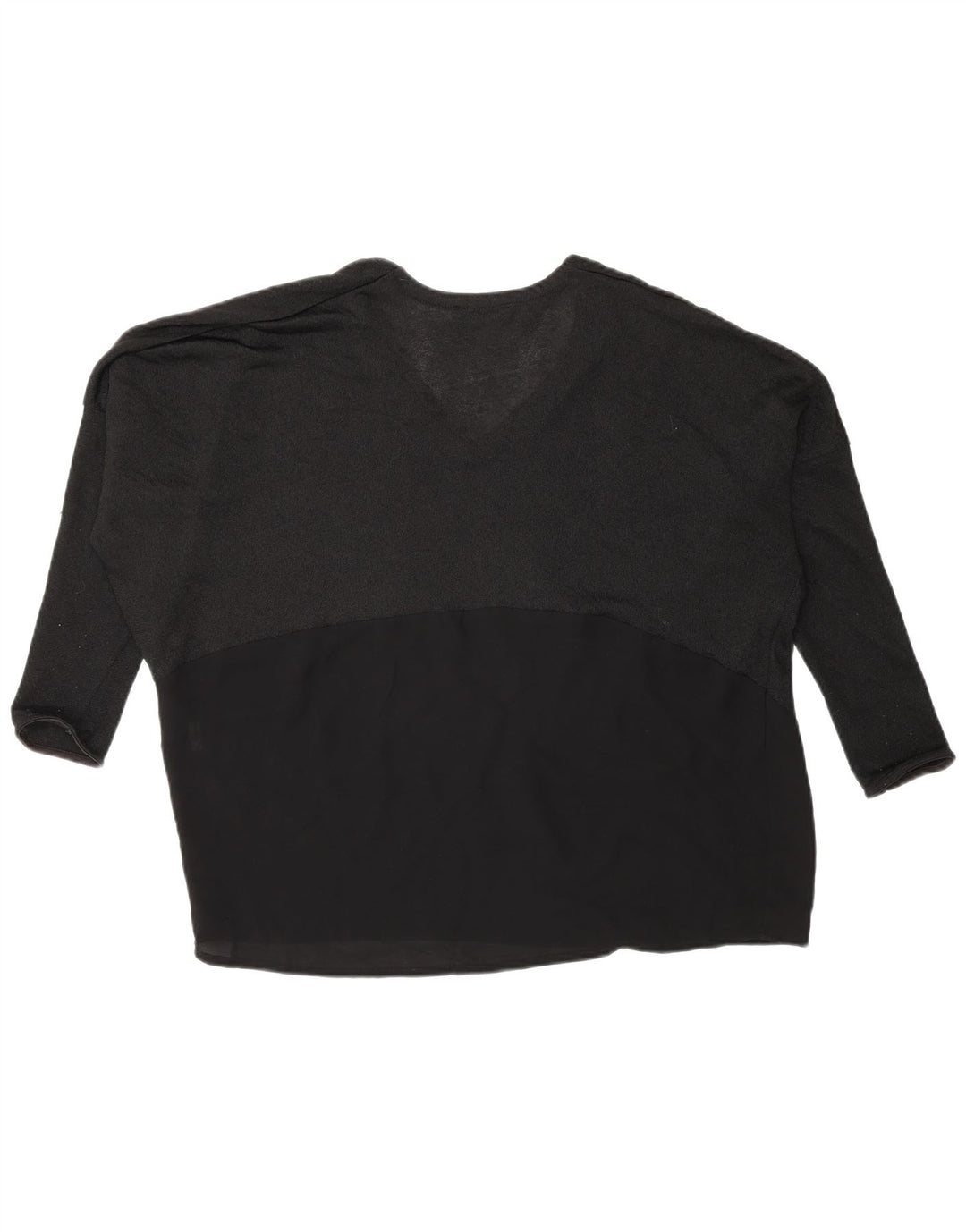 Zara Mujer Batwing Top Manga Larga UK 44 Medium Negro