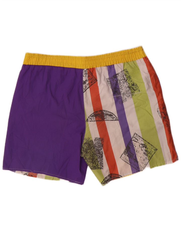 Bañador gráfico vintage para hombre XL Poliéster con bloques de color multicolor