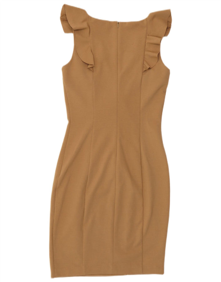Vestido ajustado sin mangas para mujer Oasis UK 8 Small Marrón Poliéster