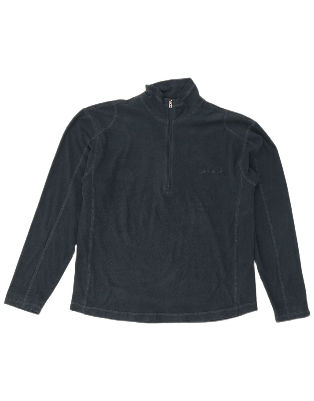 Columbia Hombre Zip Neck Fleece Jumper Small Verde Poliéster