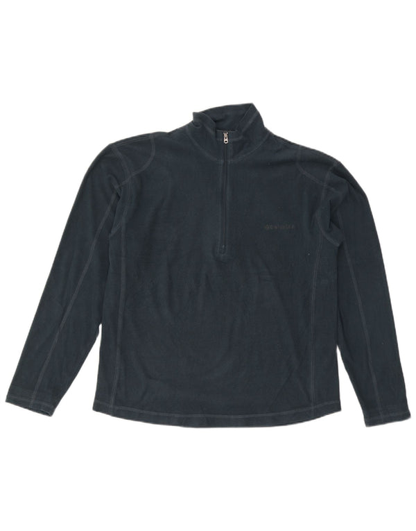 Columbia Hombre Zip Neck Fleece Jumper Small Verde Poliéster