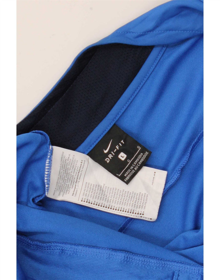 Nike Hombre Dri Fit Chándal Top Chaqueta Grande Azul Colorblock Poliéster