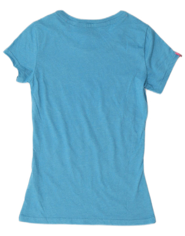 Superdry Camiseta gráfica para mujer Top UK 6 XS Algodón azul