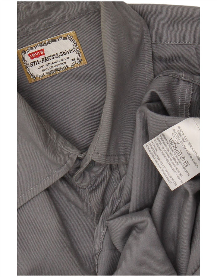 Levi's Hombre Sta-Prest Camisa De Algodón Gris Medio